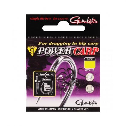 Gamakatsu Power Carp Spade End Barbless noir  12