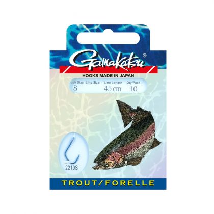 Gamakatsu Trout LS-2210 blauw - clear forel forel onderlijn H10 0.16mm 45cm