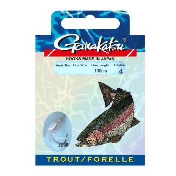 Gamakatsu Trout LS-3610 Spiral nickel - clear forel forel onderlijn H10 0.18mm 100cm