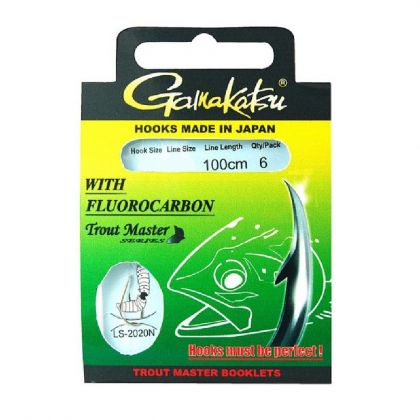 Gamakatsu Trout Master Fluorocarbon LS-2020 nickel - clear forel forel onderlijn H6 0.18mm 100cm