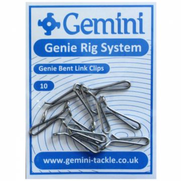 Gemini Genie Bent Link Clips nickel 