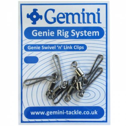 Gemini Genie Swivel N Link Clips nickel zeevis klein vismateriaal