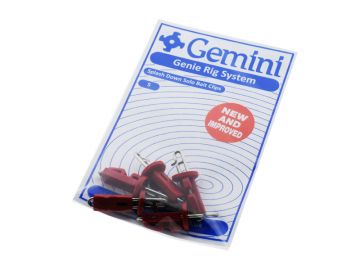 Gemini Splash Down Solo Bait Clips nickel - rouge 