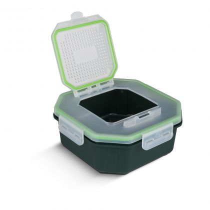 Greys Klip-Lok Flip Top Box groen - wit madendoos 1.4pt