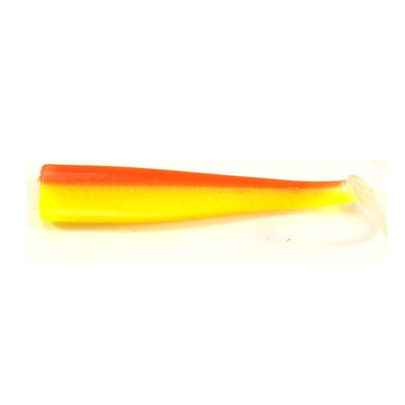 Gt-bio Roller Shad 125 Bodies orange yellow uv shad zeebaars