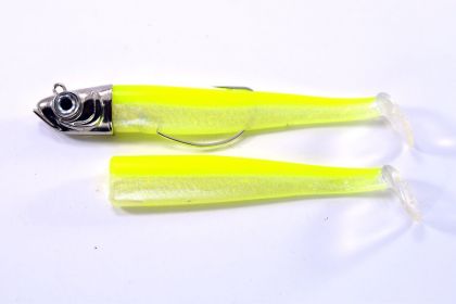 Gt-bio Roller Shad 125 Combo lemon fluo uv shad zeebaars 23g