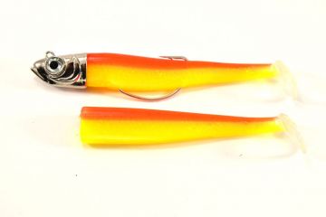 Gt-bio Roller Shad 125 Combo orange yellow uv shad zeebaars 23g