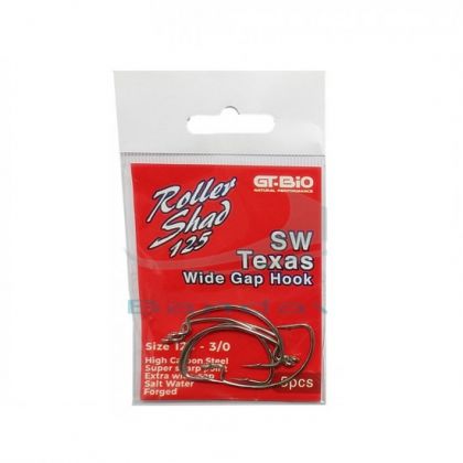 Gt-bio Roller Shad 125 SW Wide Gape Hook matt nickel shad zeebaars 3/0