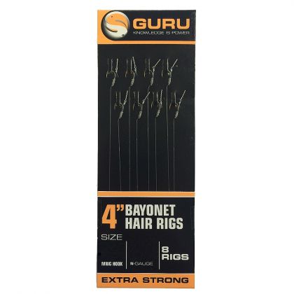 Guru Bayonets Ready Rig clear witvis witvis onderlijn H12 4" 0.22mm