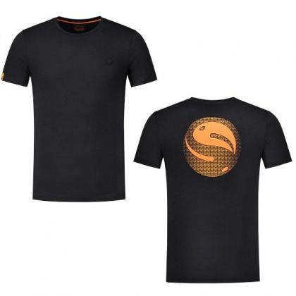 Guru Black Tee zwart - oranje vis t-shirt Medium