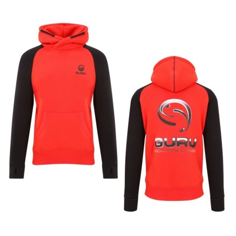 Guru Hoodie Red/Black rood - zwart vistrui Large