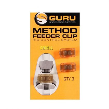 Guru Method Feeder Clip bruin - clear klein vismateriaal Small