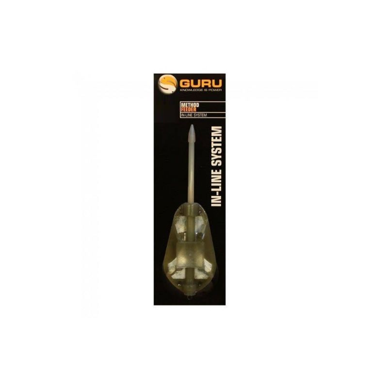 Guru Method Feeder Inline bruin - clear witvis voerkorf 28g Large