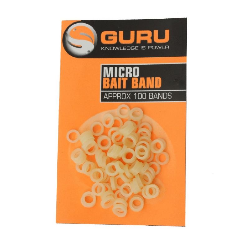 Guru Micro Bait Bands clear - geel klein vismateriaal