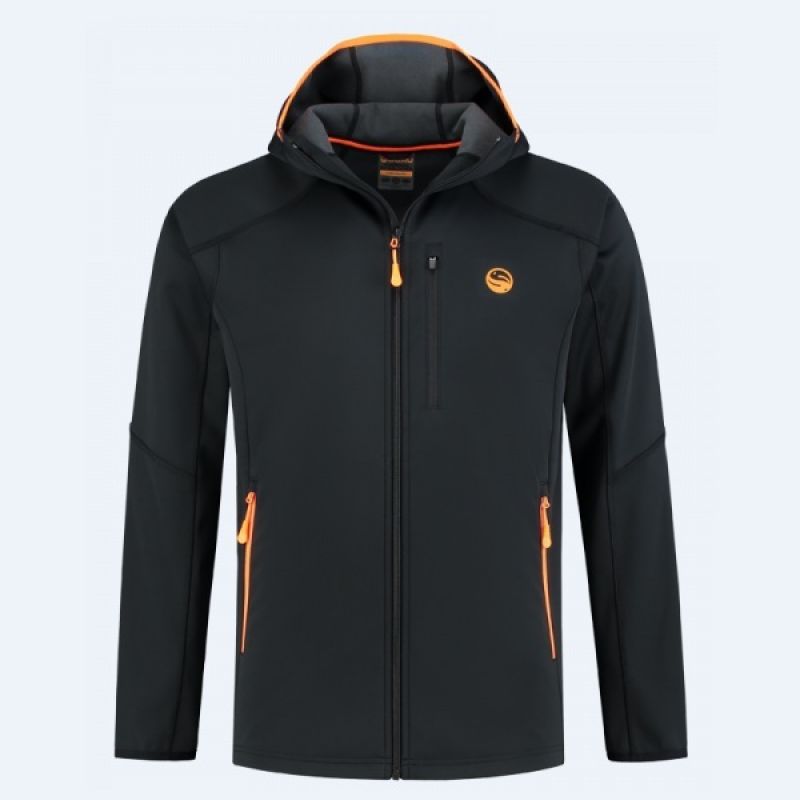 Guru Polar Softshell Jacket black - orange visjas Large