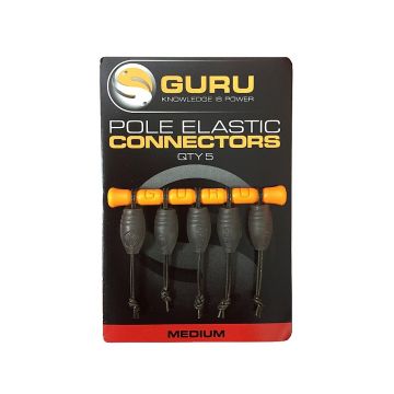 Guru Pole Elastic Connector bruin witvis toebehoor viselastiek Medium