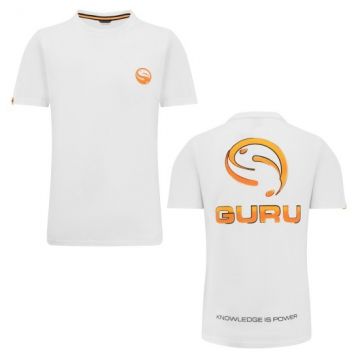 Guru Semi Logo Tee White wit vis t-shirt Medium