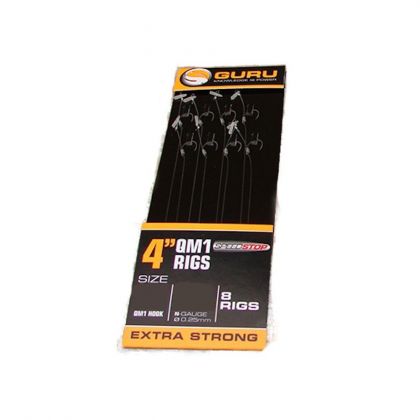 Guru Speedstops QM1 Ready Rig clear witvis witvis onderlijn H14 4" 0.19mm