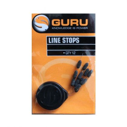 Guru Super Tight Line Stops zwart klein vismateriaal Medium