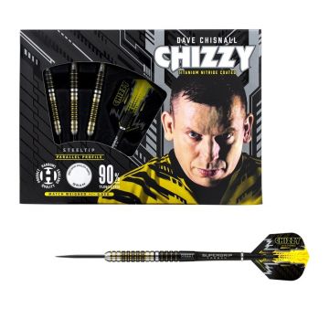 Harrows Dave Chisnall 90% zwart - geel dartpijlen 21g