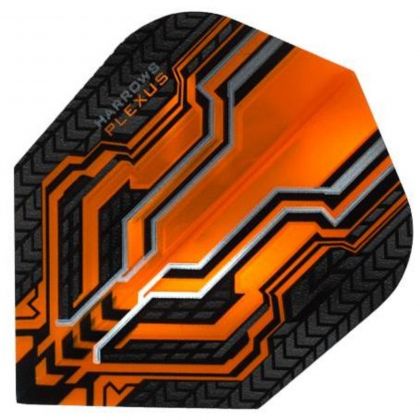 Harrows Plexus Orange Standard 6 noir - orange dart flight 100 Micron