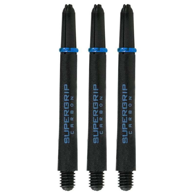 Harrows Supergrip Carbon aqua - noir dart shaft Short