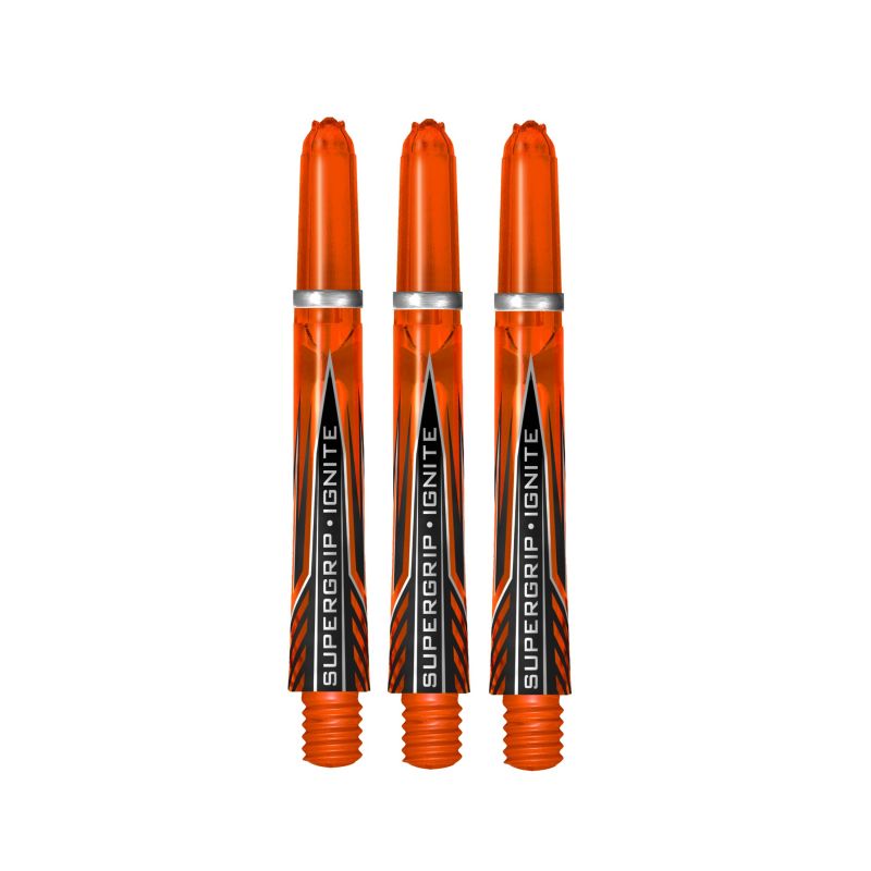 Harrows Supergrip Ignite orange dart shaft Midi