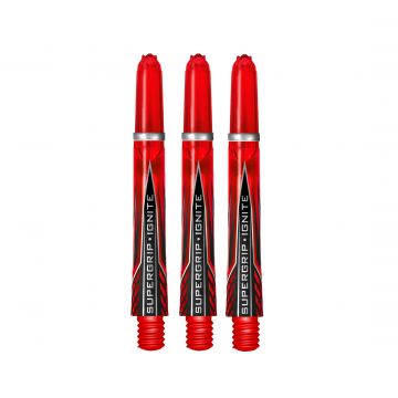 Harrows Supergrip Ignite red dart shaft Midi