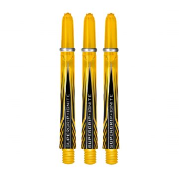 Harrows Supergrip Ignite yellow dart shaft Medium