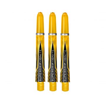 Harrows Supergrip Ignite yellow dart shaft Midi