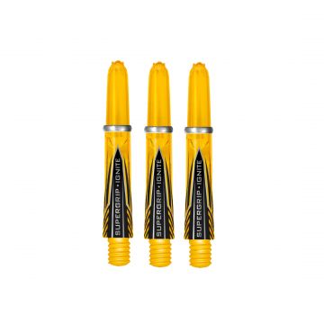 Harrows Supergrip Ignite yellow dart shaft Short