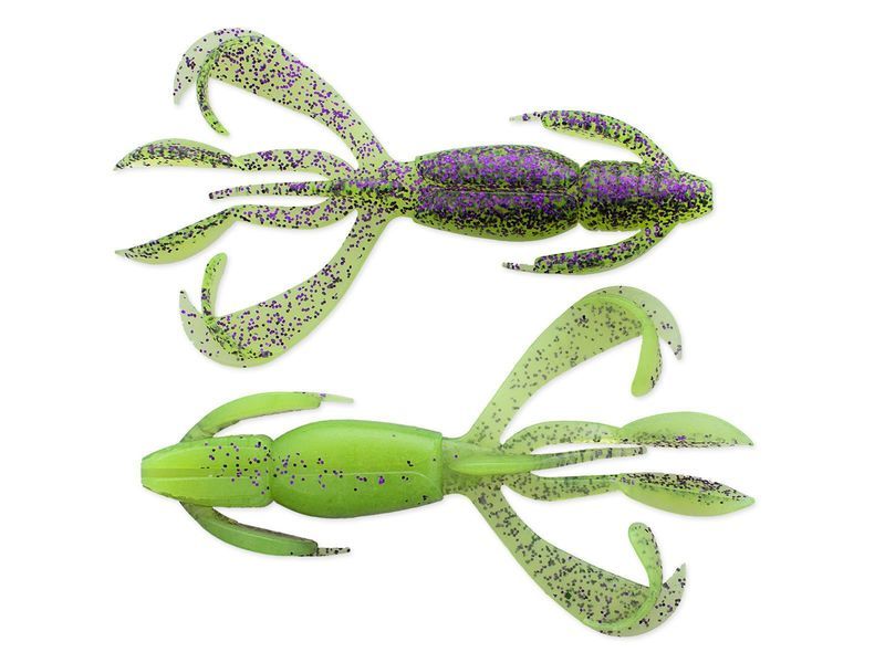 Keitech Crazy Flapper purple chartreuse  2.80 Inch