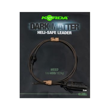 Korda Dark Matter Leader Heli Safe weed  40lb 1m00