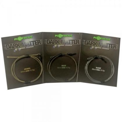 Korda Dark Matter Leader QC Swivel clair  50cm 40lb