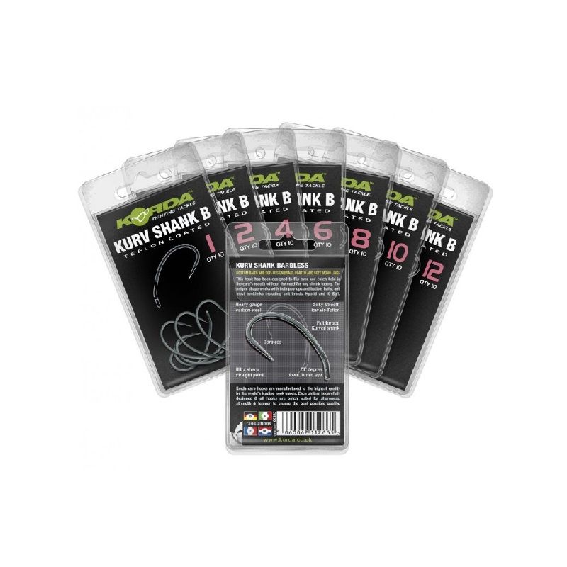 Korda Kurv Shank Barbless nickel  10