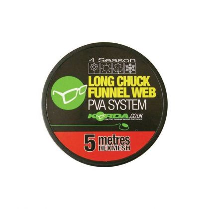 Korda Long Chuck Funnelweb Hexmesh Refill wit karper pva-systeem 5m