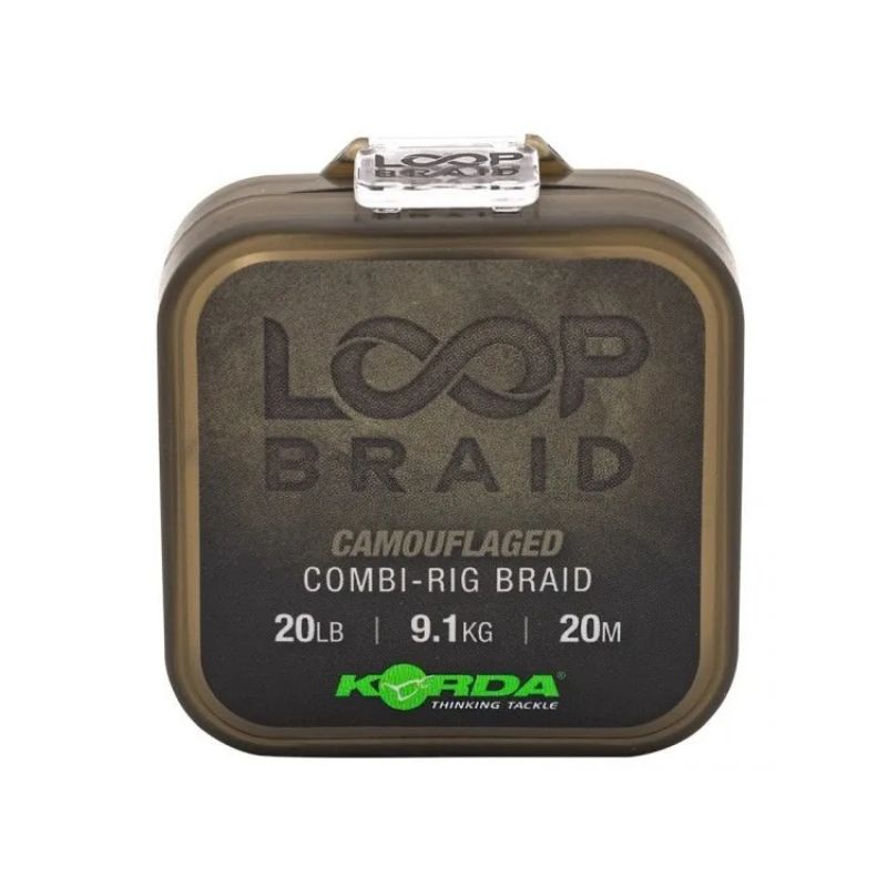 Korda Loop Braid bruin karper draad voor onderlijn 20lb