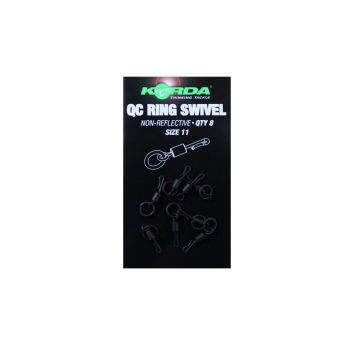 Korda QC Ring Swivel zwart karper klein vismateriaal Size 11