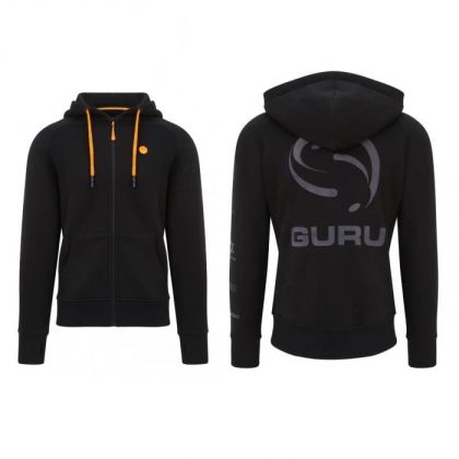 Guru Semi Logo Hoodie Black noir - orange  Large