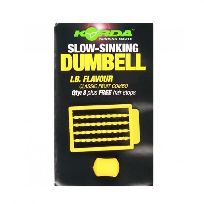 Korda Slow Sinking Dumbell IB jaune  16mm