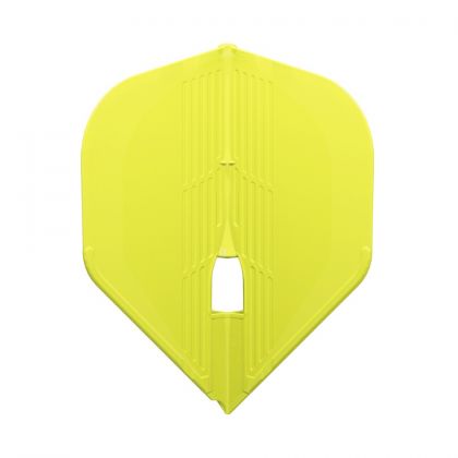 L-style Champagne Kami L1 Pro Standard neon yellow dart flight