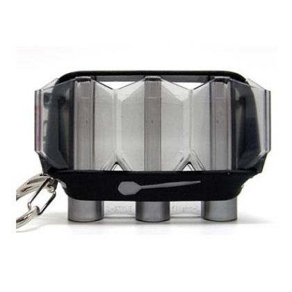 L-style Krystal Flight Case in Clear clear black dart flight accessoire