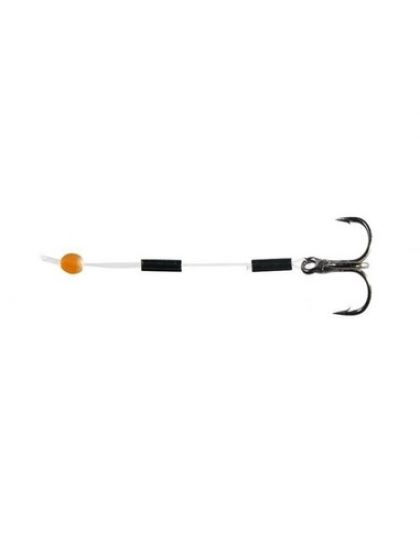 Macfishing Treble Hook Stingers Nylon Leader clear - nickel roofvis roofvis onderlijn 8 4cm 8kg