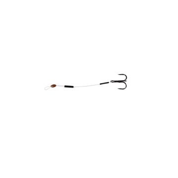 Macfishing Treble Hook Stingers Nylon Leader clair - nickel  8 6cm 8kg