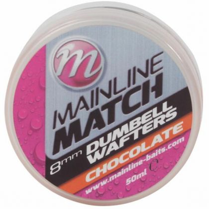 Mainline Match Dumbell Wafters Chocolate oranje witvis mini-boilie 6mm 50ml