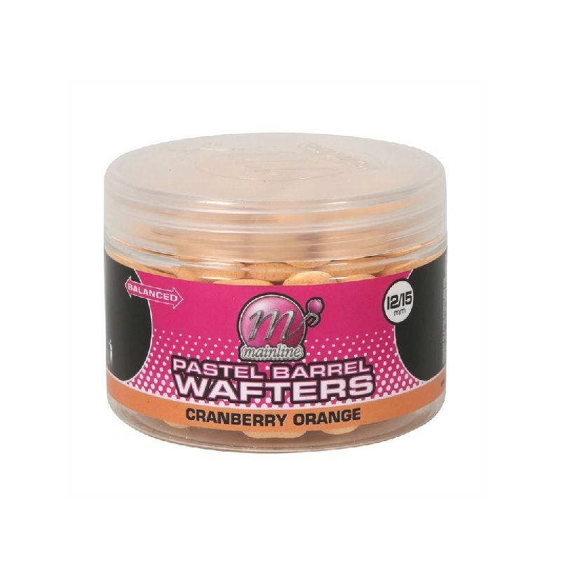 Mainline Pastel Barrel Wafters Cranberry Orange licht oranje karper pop-up boilies 12mm 50g