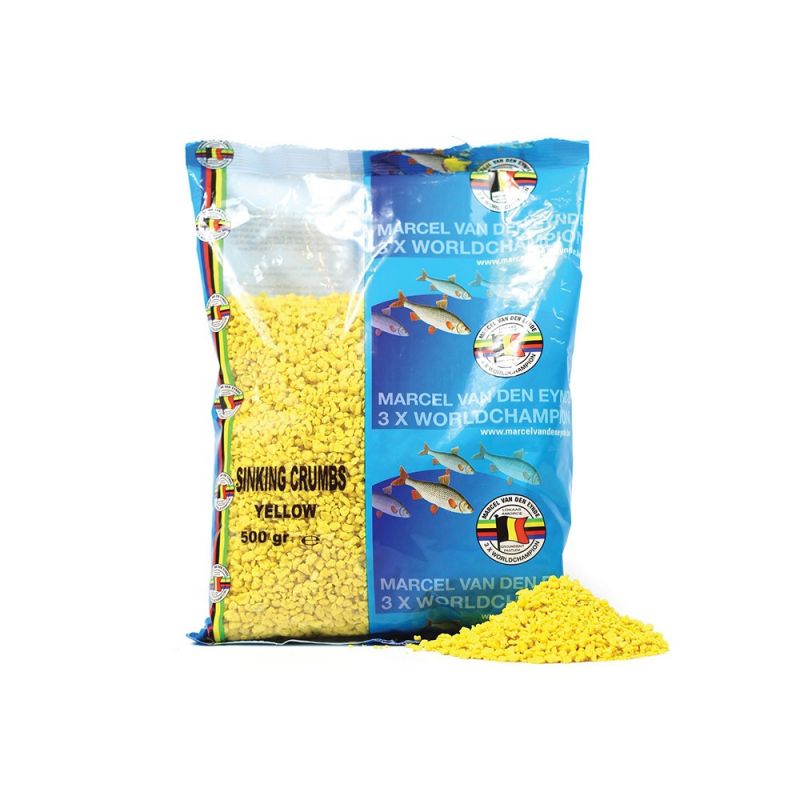 Marcel Van Den Eynde Sinking Crumbs geel witvis visvoer 500g