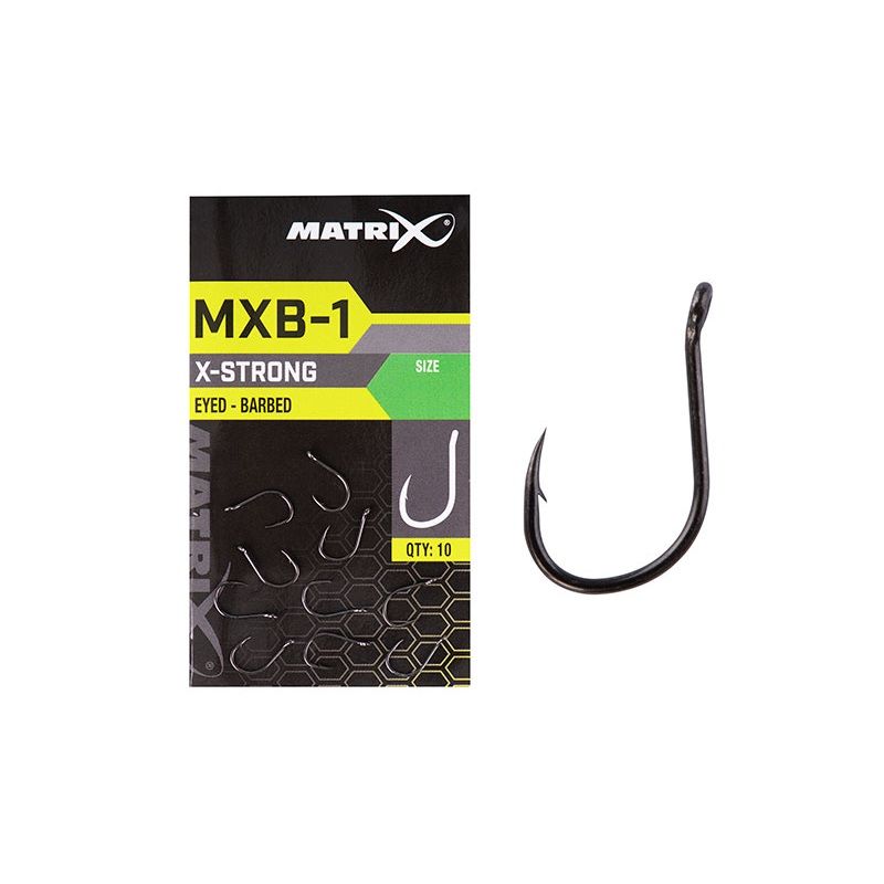 Matrix MXB-1 Eyed Barbed zilver - nickel witvis vishaak 18