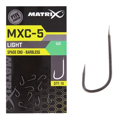 Matrix MXC-5 Spade End Barbless zilver - nickel witvis vishaak 18