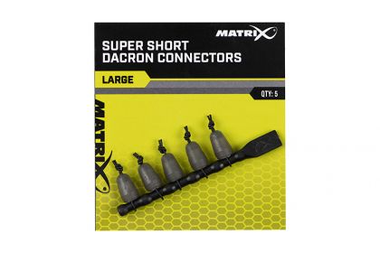 Matrix Super Short Dacron Connector bruin witvis toebehoor viselastiek Large